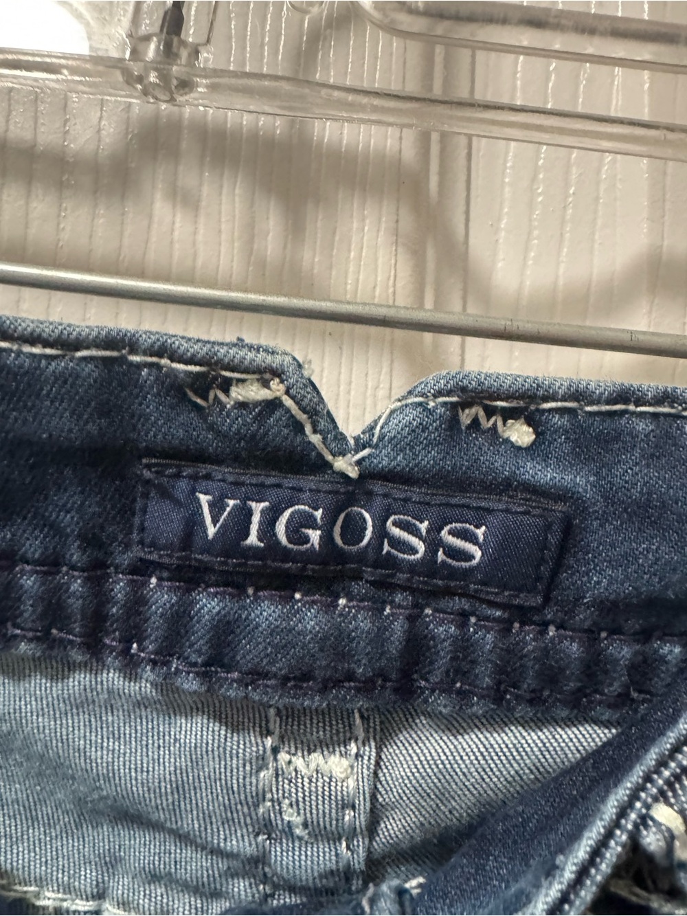 Vigoss Dark Blue Skinny Jeans with Contrast Stitching - Picture 4 of 9